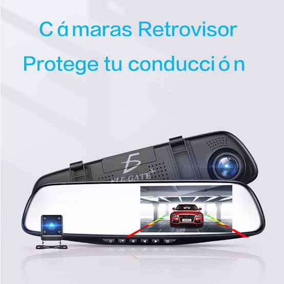 Retrovisor con camara delantera y de reversa