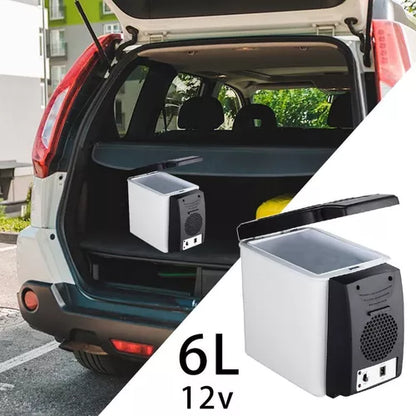 Mini Nevera 6L Hot Cold Portable Electric Cool Box Compresor Nevera Congelador para Coche, Barco y jardín de Camping